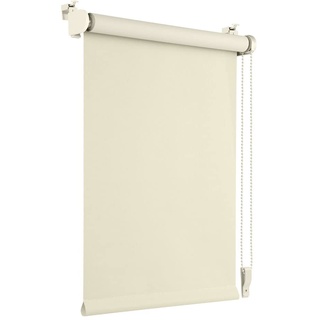 OBdeco Verdunkelungsrollo Thermorollo 85x160cm (Stoffbreite 81 cm) Creme ohne Bohren mit gleichfarbige Beschichtung Oeko-TEX Standard 100 Sichtschutz Sonnenschutz für Fenster & Tür