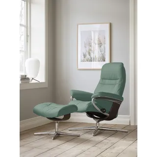 Stressless Fußhocker Sunrise Leder 57 x 42 x 40 cm Grün/Türkis