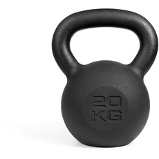 ZIRPO Kettlebell 20 kg, Kugelhantel aus Gusseisen, Kugelgewicht in 8 Varianten, Schwunghantel für Krafttraining, Workout und Profi Fitness, Schadstoffgeprüft