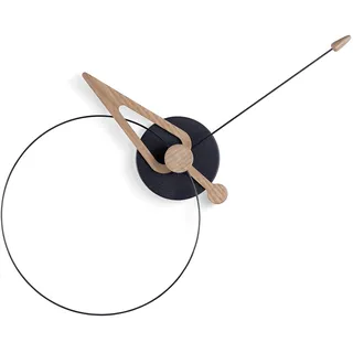 NOMON Designer-Wanduhr, Ø 40 cm, Pico, Schwarz, Eiche, Design: