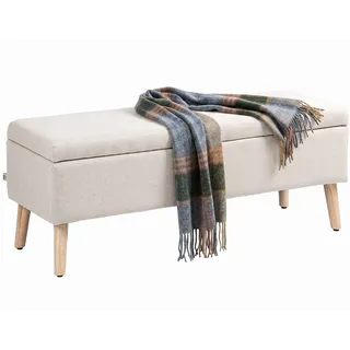 Homcom Truhenbank Beige 110 x 39 x 45 cm