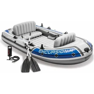Intex Excursion 4 Set Schlauchboot - 315 x 165 x 43 cm - 3-teilig - Mehrfarbig