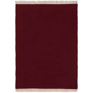 Kunstloft Wollteppich Liv Dunkelrot 170x240 cm , Rot , Textil , Rechteckig , 170x1 cm , Gots , pflegeleicht , Teppiche und Böden, Teppiche, Schafwollteppiche
