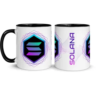 Cryptocurrency Tasse Personalisiert Bitcoin Solana To The Moon Weiße Keramiktasse 11oz Original Gifts (Solana-black)