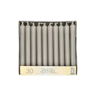 STARPAK Kerzen grau, 30 St.