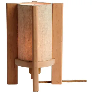 Good & Mojo Tischleuchte , Beigebraun , Textil , Erle , rund , 30 cm , Lampen & Leuchten, Innenbeleuchtung, Tischlampen, Tischlampen