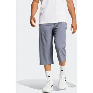 Sporthose ADIDAS PERFORMANCE "TRAIN ESSENTIALS WOVEN 3/4", Herren, Gr. L, N-Gr, onix, normal, gr., Obermaterial: 87% Polyester, 13% Elasthan, 3/4-Länge, Hosen Sporthose
