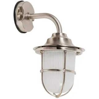 Outdoor Wandleuchte Santorin Messing Glas Maritim IP64 E27 310 Mm Höhe
