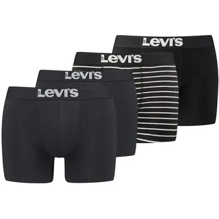 Levi's Levi's® Boxershorts (Packung, 4er-Pack), mit breitem Logobund, schwarz-weiß