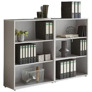 Mid.you Aktenregal , Grau , Holzwerkstoff , 4 Fächer , 168.8x113.6x33 cm , erweiterbar, in verschiedenen Größen erhältlich , Büromöbel, Büroregale, Aktenregale