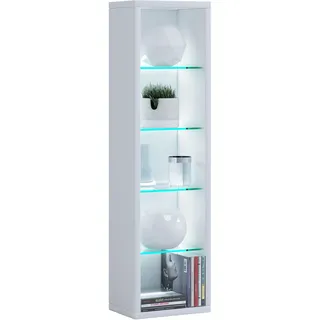 VCM Wandregal »VCM Holzregal hängend   platzsparendes Regal   Maße: H. 77 x B. 21 x T. 14 cm   Elegantes Regal hängend   Aufbewahrungsregal   Bücherregal   Wandregal - Rasato L«, weiß