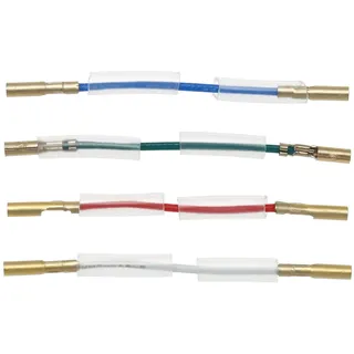 Create idea 4 Stück Sauerstofffreies Kupfer-Anschlusskabel Stereo-Headshell-Draht Premium-Phonographen-Plattenspieler-Draht Elektronisches Zubehör Kupfer 41mm