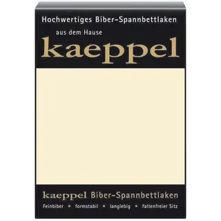 Spannbettlaken KAEPPEL "Spannbettlaken Biber", beige (leinen), L:200cm, Biber, Obermaterial: 100% Baumwolle, Bettlaken, Spannbettlaken, 100% Baumwolle, kuschelig weich ideal für Winter