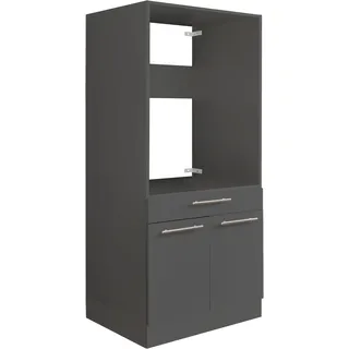 laundreezy Waschmaschinenschrank 67,5 x 162 x 67,5 cm Grau Holz/Kunststoff/Metall