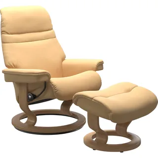 Stressless Stressless® Relaxsessel »Sunrise«, (Set, Relaxsessel mit Hocker), mit Classic Base, Größe M, Gestell Eiche