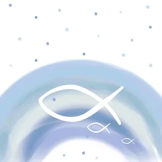 Ambiente - Luxury Paper Products Papierservietten - Servietten Lunch/Party/ca. 33x33cm Rainbow Blue - First Communion - Kommunion und Konfirmation Tisch-Deko