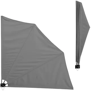 casa.pro Balkonfächer 160 x 160 cm Grau Polyester