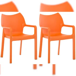 CLP Diva Gartenstuhl 57 x 53 x 84 cm orange 2 St.