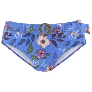 s.Oliver Highwaist-Bikini-Hose Damen blau-bedruckt Gr.34