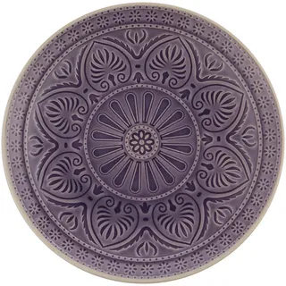 Butlers Teller Sumatra 25 cm , Violett , Keramik , 25x3x25 cm , Geschirr, Teller, Speiseteller