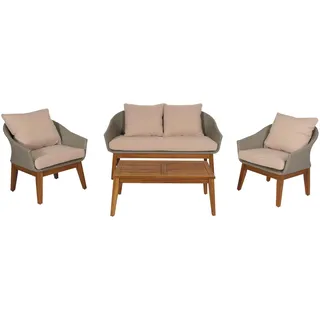 MCW Gartengarnitur Loungeset grau/beige