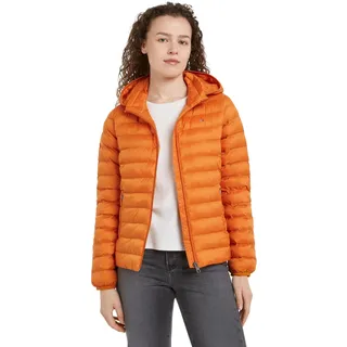 Tommy Hilfiger Damen Jacke Padded Global Stripe Jacket Übergangsjacke, Orange (Autumn Orange), XS