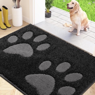 FCSDETAIL Schmutzfangmatte waschbar 80 x 120 cm, Fußmatte Innen, absorbierend Fussmatte, rutschfeste Sauberlaufmatte, wasserdicht Teppich für Hund, Eingang, nasse Pfoten