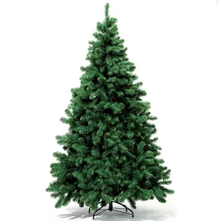 Künstlicher Weihnachtsbaum Narnie 270cm, Tannenbaum Christbaum Kunstbaum Dekobaum mit Metallständer - Grün