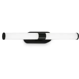 Briloner - LED Spiegelleuchte Bad, Spiegellampe Badezimmer, Wandlampe, Wandleuchte, IP44, neutralweiße Lichtfarbe, 7W, Schwarz, 40 cm