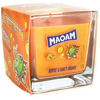 Duftkerze Maoam , Orange , Naturmaterialen, Glas, Textil , 8 cm , Dekoration, Kerzen & Kerzenhalter, Duftkerzen