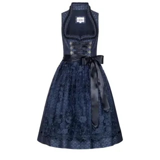 Dirndl NÜBLER "Dirndl midi Coro", Damen, Gr. 38, EURO, blau, Obermaterial: 50% Polyester PES. 50% Viskose CV., Kleider Dirndl