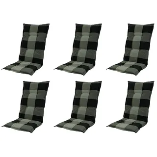 MADISON N.Y Hochlehner Auflage 6 St. 8 x 8 x 8 cm grau kariert