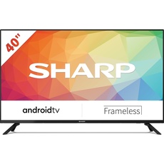 SHARP 40FG6EA Android Smart TV 102 cm (40 Zoll), Sprachsteuerung per Google Assistant, Chromecast, Bluetooth, 2X HDMI, 2X USB, Dolby Audio, Active Motion 400