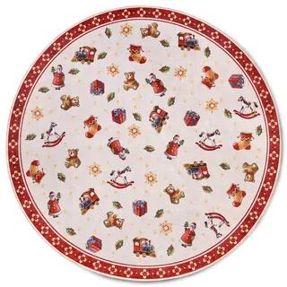 Villeroy & Boch Flachwebeteppich , Multicolor, Rot , Textil , Weihnachten , rund , Oeko-Tex® Standard 100 , rutschfest, in verschiedenen Größen erhältlich, pflegeleicht, strapazierfähig, leicht zusammenrollbar, rutschfeste Unterfläche , Teppiche und Böden, Teppiche, Runde Teppiche