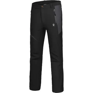 Little Donkey Andy Herren Winter Wanderhose Skihose Trekkinghose Snowboardhose, Softshell-Hose, Fleecegefüttert und wasserabweisend Schwarz XXL