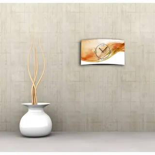 Abstrakt apricot Designer Wanduhr modernes Wanduhren Design leise kein ticken dixtime 3D-0012 - Orange