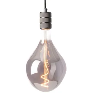 Qub Vespera Glas-Pendelleuchte - E27-4W - 1800K Warmweiß - Amberfarben - Stimmungslicht aus Glas mit Filament - Für Schienensystem (Adapter separat)