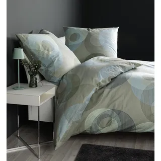 Janine Design Feinbiber-Bettwäsche-Garnitur DAVOS 65175 Farbe salbeigrün Größe 155x220+80x80 - Grün