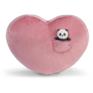 NICI Kissen Love Panda herzförmig 40 x 27 cm Pink