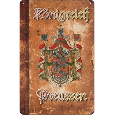 Blechschild 20x30 cm - Königreich Preussen Wappen Metal