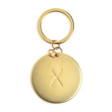 Schlüsselanhänger X, gold