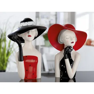 Gilde Deko Objekt, Lady mit rotem Hut",