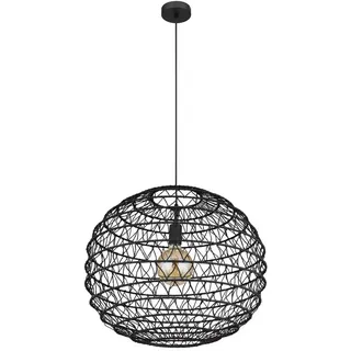 Globo Hängeleuchte , Schwarz , Metall, Kunststoff, Papier , 120 cm , Lampen & Leuchten, Leuchtenserien