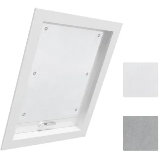 WOLTU Thermo Dachfenster Rollo ohne Bohren Sonnenschutz Verdunkelungsrollo mit Saugnäpfen, Thermorollo Hitzeschutz für Velux- und Roto-Fenster M06 / 306, Weiß 60x93 cm