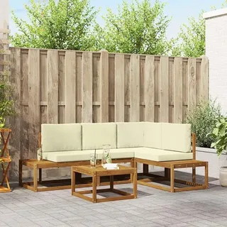 Ecklounge Outdoor Holz Lounge Set Holz Gartenmöbel Set L Form Balkon Lounge Klein Balkon Ecklounge klein Gartenlounge Set Holz Balkonsofa