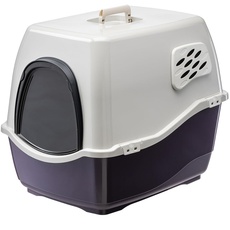 Ferplast Katzentoilette - Katzentoilette mit Dach Maxi Bill - 2 Geruchsfilter - 57 x 45 x h 48 cm - Für drinnen und draußen - zufällige Farbe