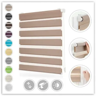 Duo Rollo / Doppelrollo Klemmfix 50 x 150 cm taupe