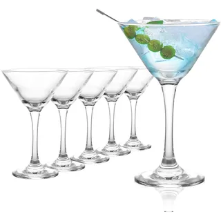 MUXHEL 6er-Set Martini Gläser, 160ml Martinigläser, martini glas, Cosmopolitan Gläser, Martini Glasses Set, Party Trinkgläser, für Zuhause, Partys & Co