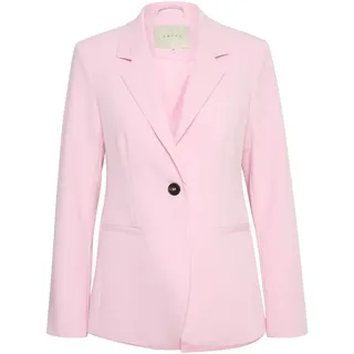 KAFFE Damen, einreihig, Revers, Normale Passform, Jetted Pockets Blazer, Pink Mist, 40