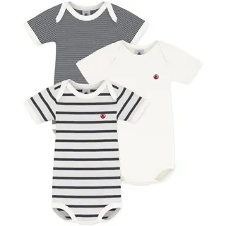 Petit Bateau Unisex BabyKurzarm-Body mit Streifen (3er Pack) , Variante 1, 3 Jahre